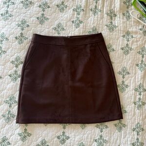 LOFT Rich Brown Mini Skirt